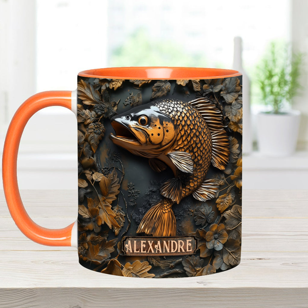 Fishing Lover Gift - Personalized Fishing Accent Mug