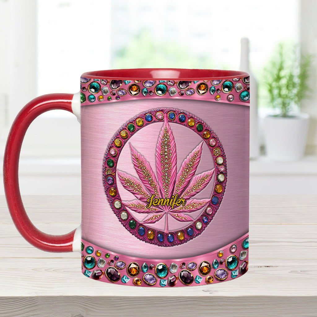 Mug personnalisé « Stoner Chick » avec motif cannabis
