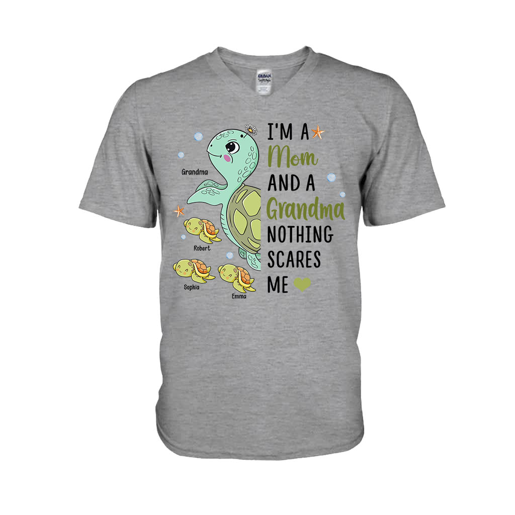 Rien ne me fait peur, mamie (version tortue) - T-shirt et sweat à capuche personnalisés pour mamie