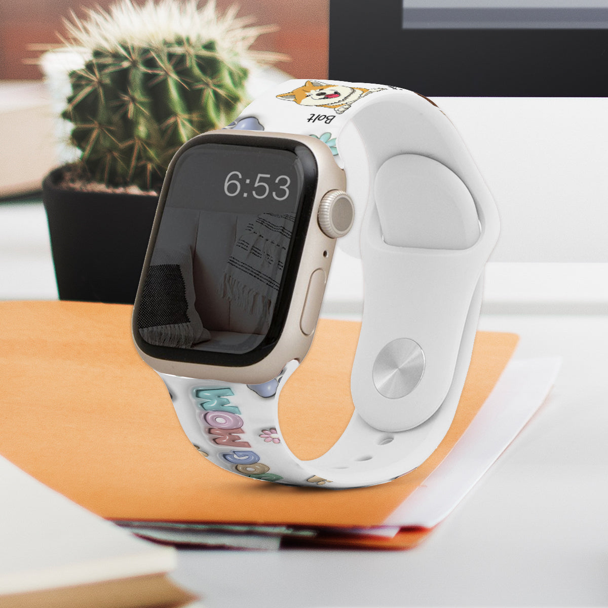 Maman d'animal de compagnie - Bracelet Apple Watch personnalisé pour chien