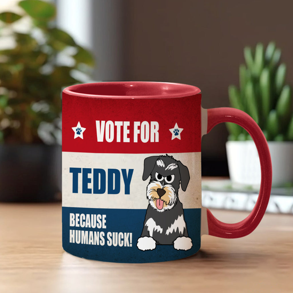 Vote For My Fur Baby - Personalized Dog Accent Mug