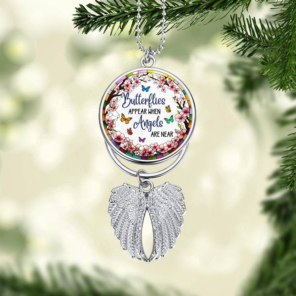 Those We Love Don't Go Away - Personalized Memorial Wings Ornament