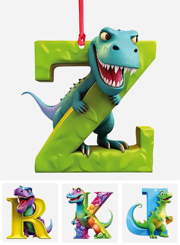 Ornement lettre dinosaure - Ornement personnalisé pour enfant