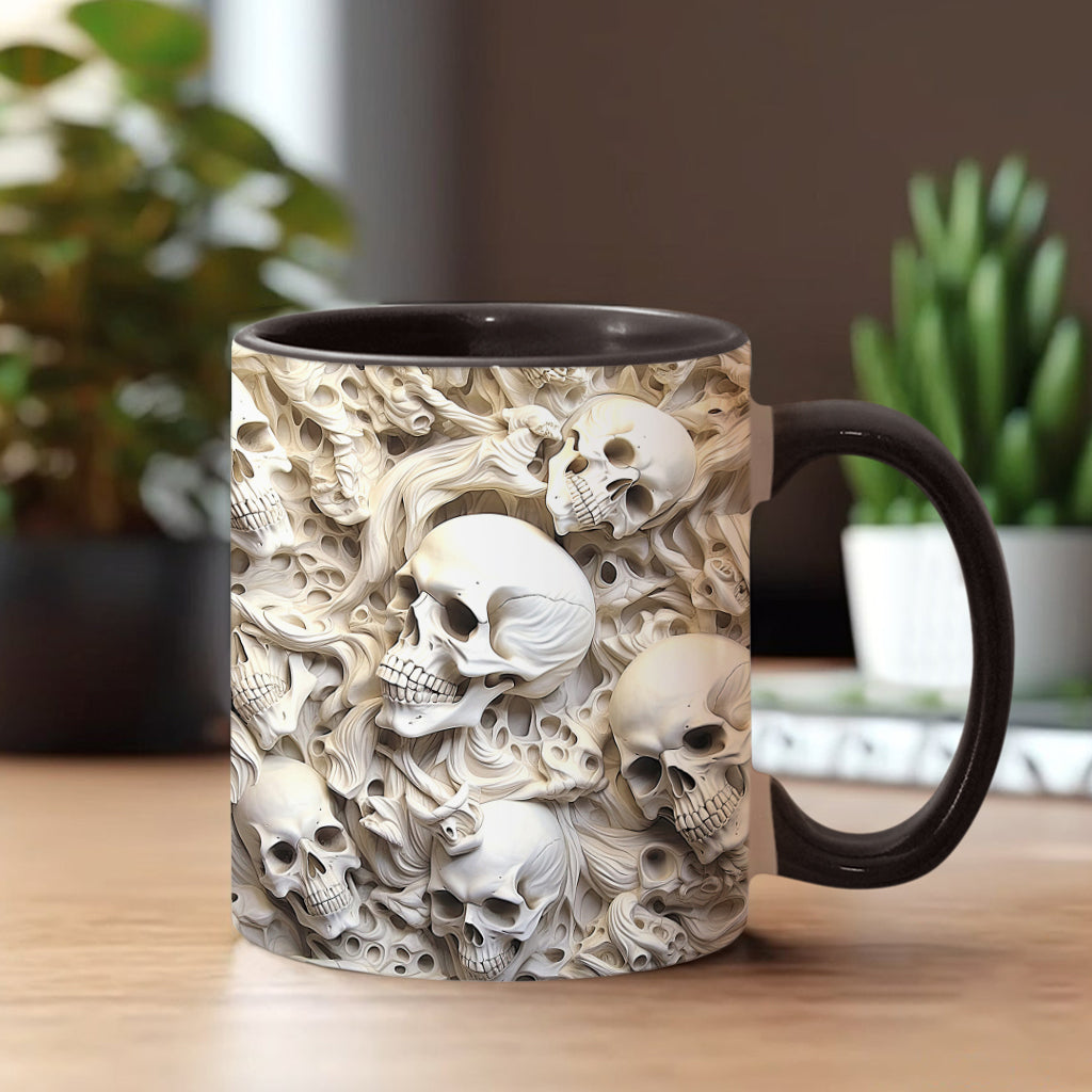 Mug personnalisé à motif crâne blanc
