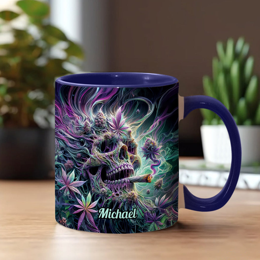 Mug personnalisé « Crâne magique » avec motif cannabis