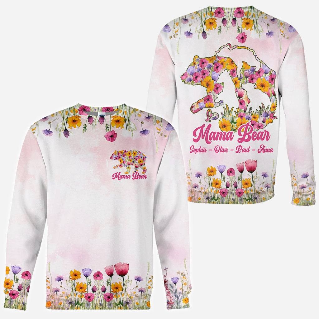 T-shirt personnalisé « Maman Ours » - T-shirt intégral pour maman