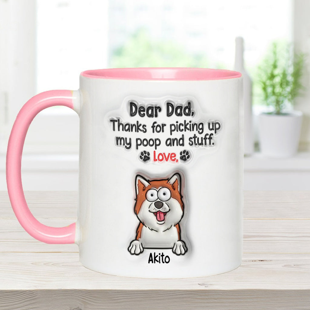 Merci d'avoir ramassé mes crottes - Mug personnalisé avec motif chien