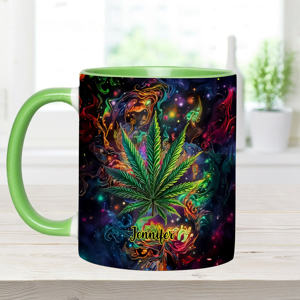 Mug personnalisé « Stoner Chick » avec motif cannabis