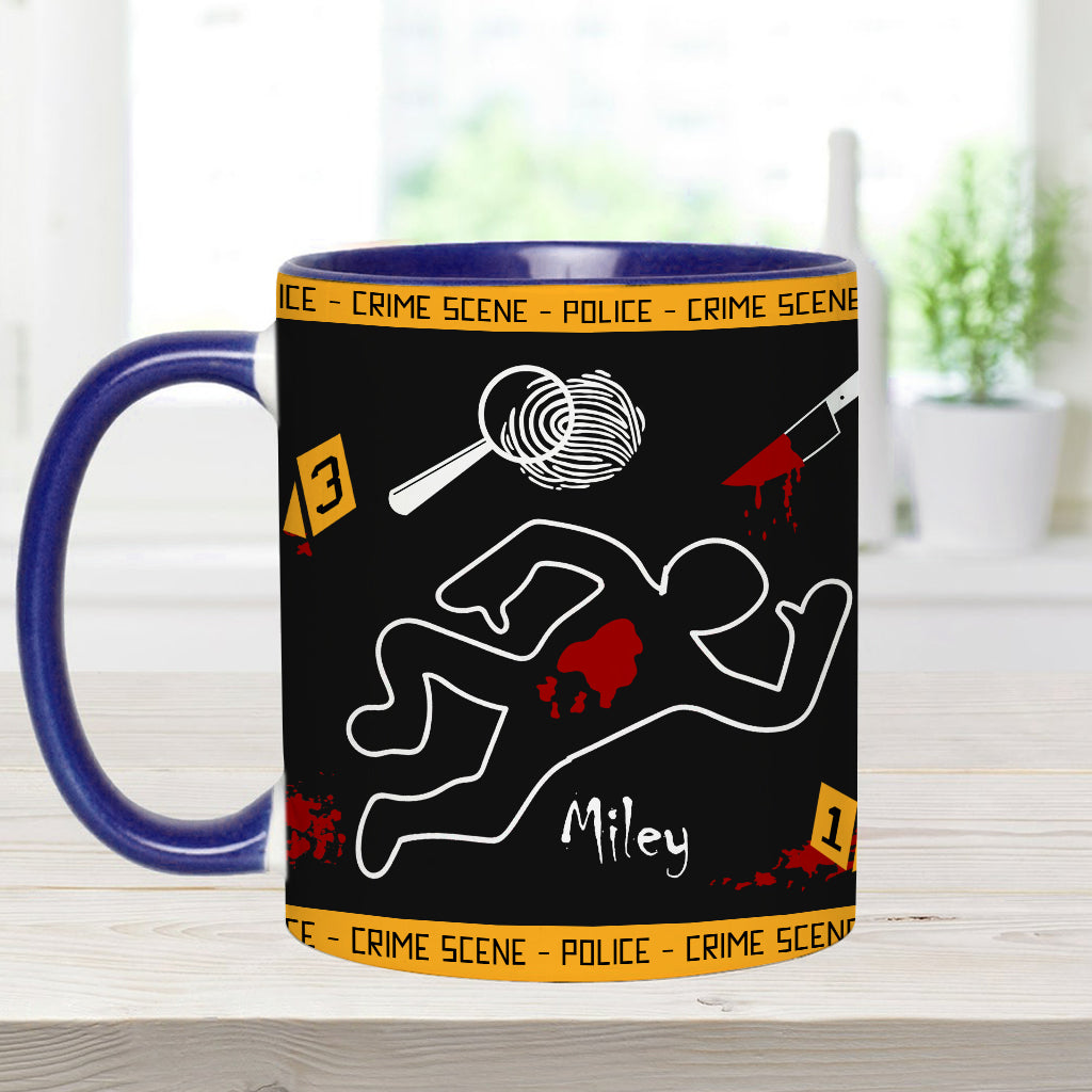This Is My True Crime Watching Mug - Personalized Accent Mug