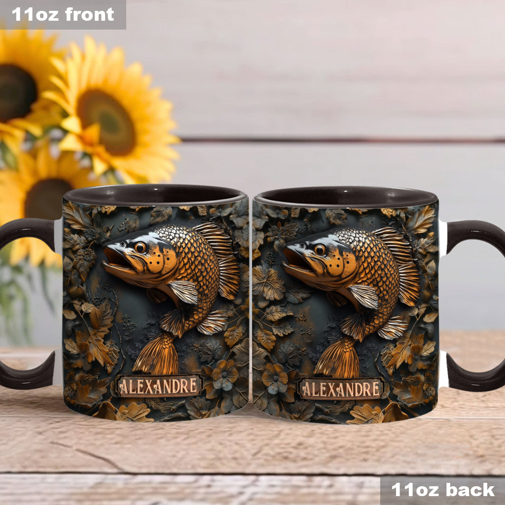 Fishing Lover Gift - Personalized Fishing Accent Mug