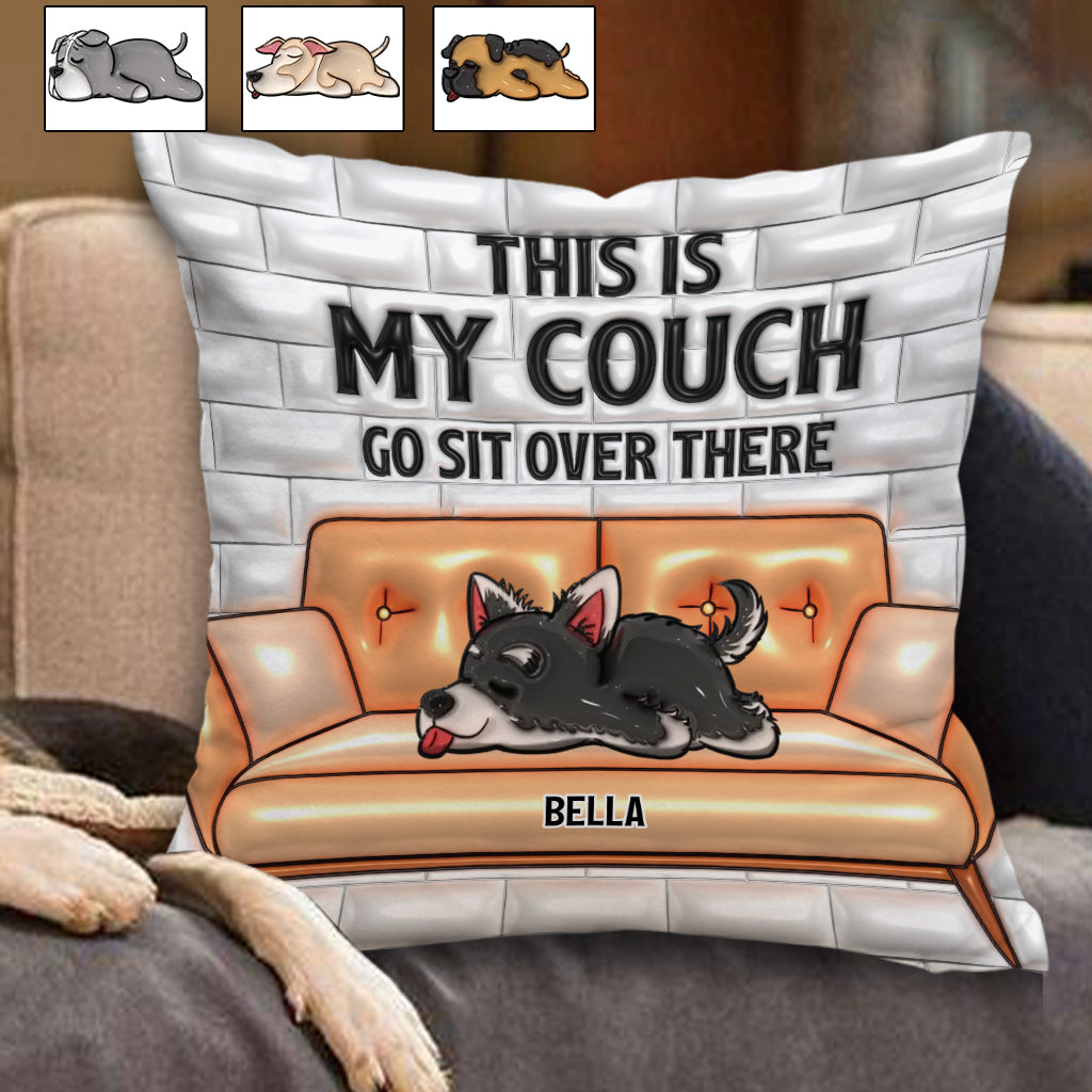 Coussin décoratif personnalisé pour chien « Ceci est mon canapé »
