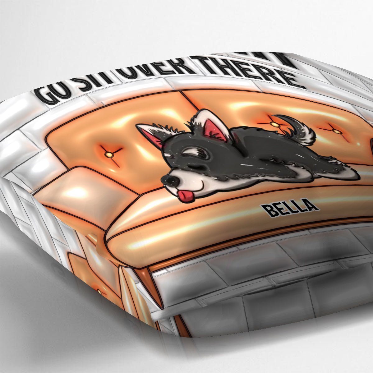 Coussin décoratif personnalisé pour chien « Ceci est mon canapé »