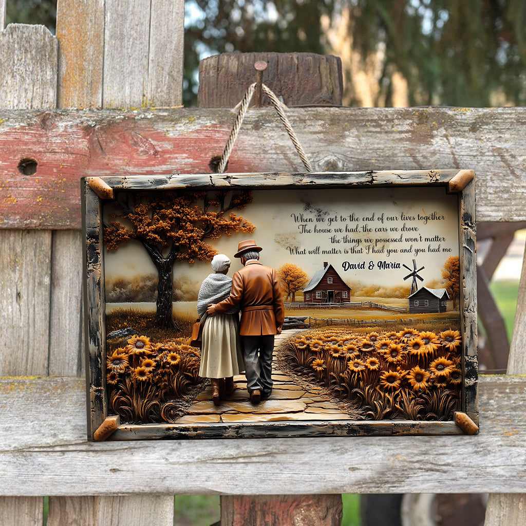 Je t'avais et tu m'avais - Panneau en bois personnalisé pour couple