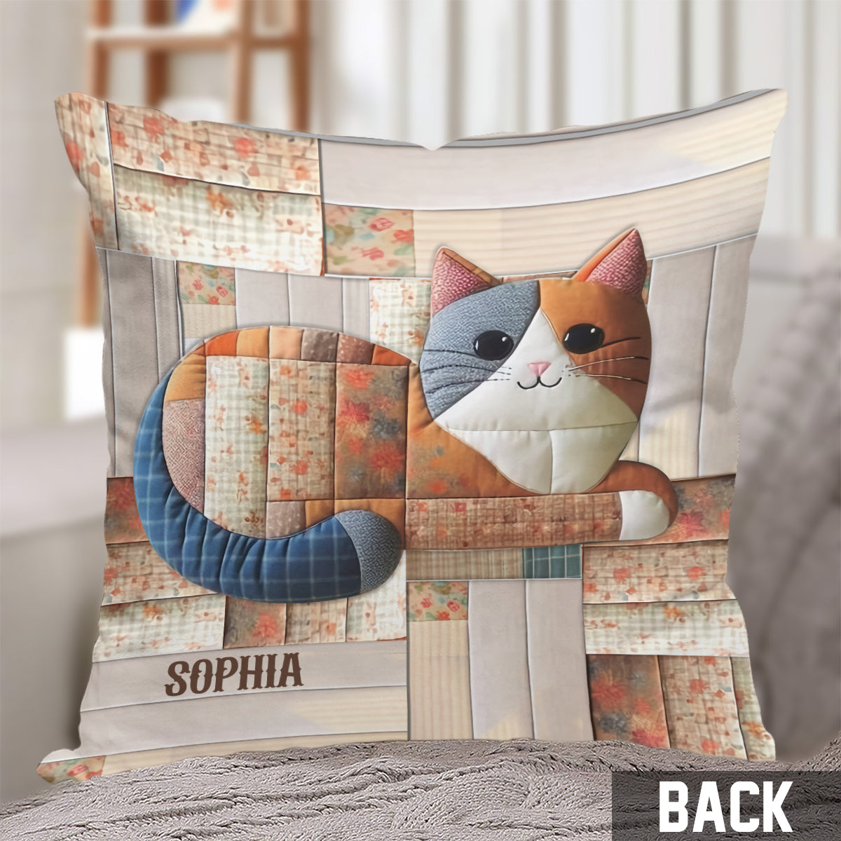 Coussin décoratif personnalisé Chat mignon
