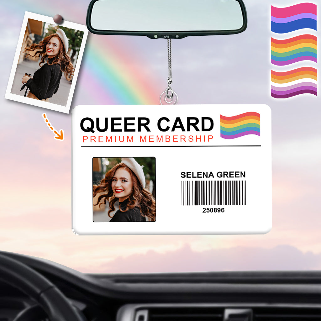 Carte de membre gay Premium à vie - Ornement de voiture personnalisé pour le soutien LGBT