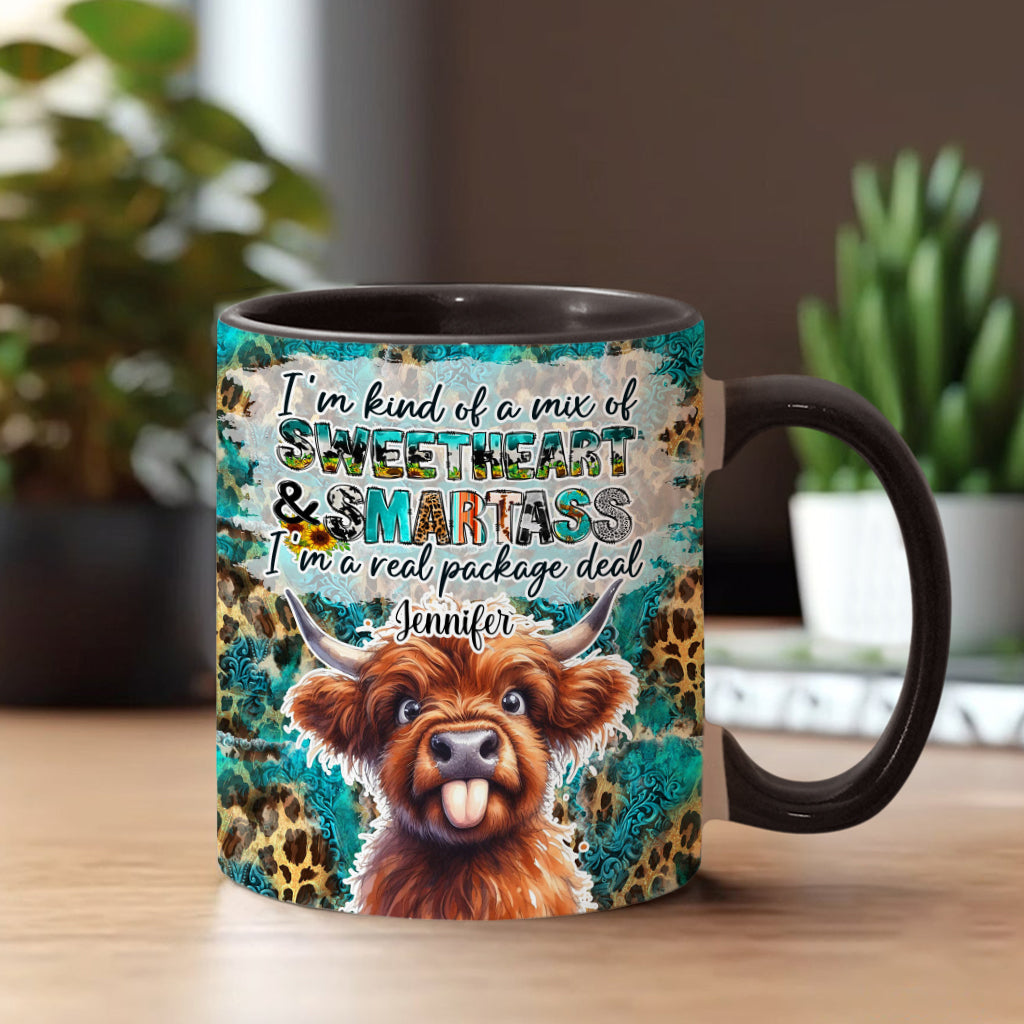 Mug personnalisé « Vache des Highlands impertinente »