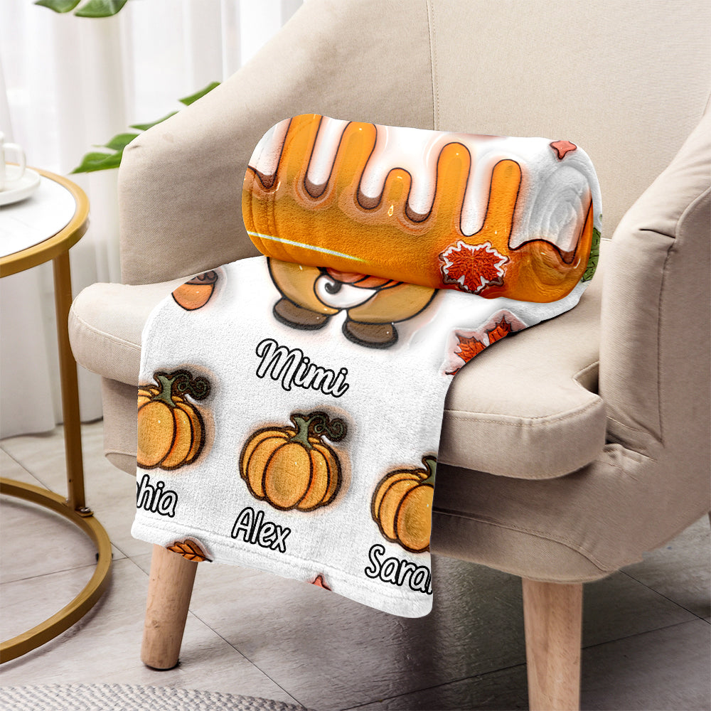 Grandma Of Little Pumpkins - Personalized Grandma Blanket