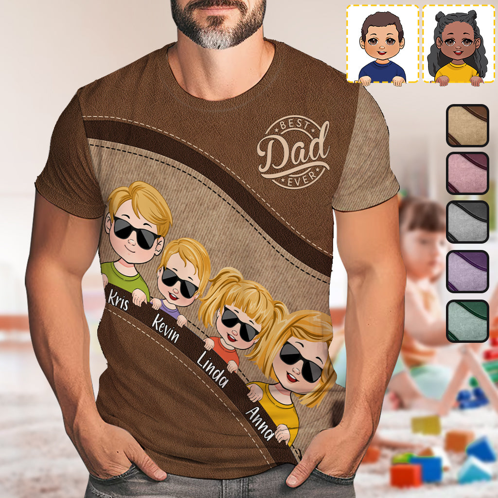 L'équipe de papa : Lien indéfectible - T-shirt personnalisé pour papa