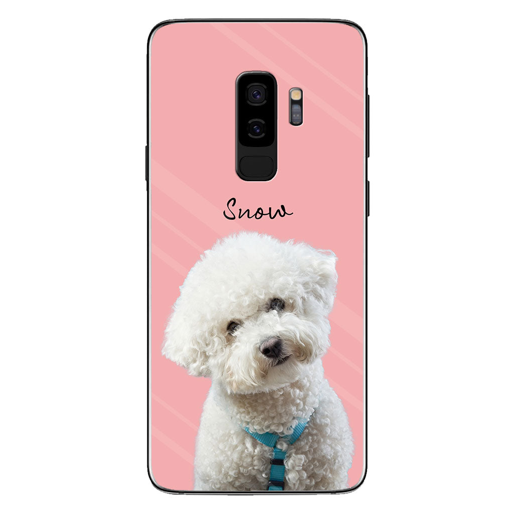 Portrait adorable de chien ou de chat - Coque de téléphone transparente personnalisée avec portrait de chien
