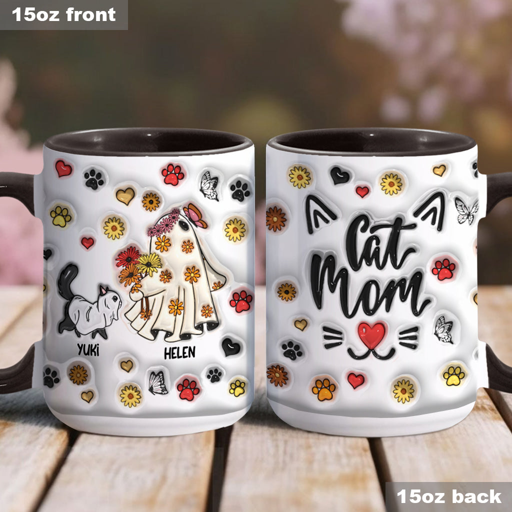 Cute Ghosts - Personalized Cat Accent Mug