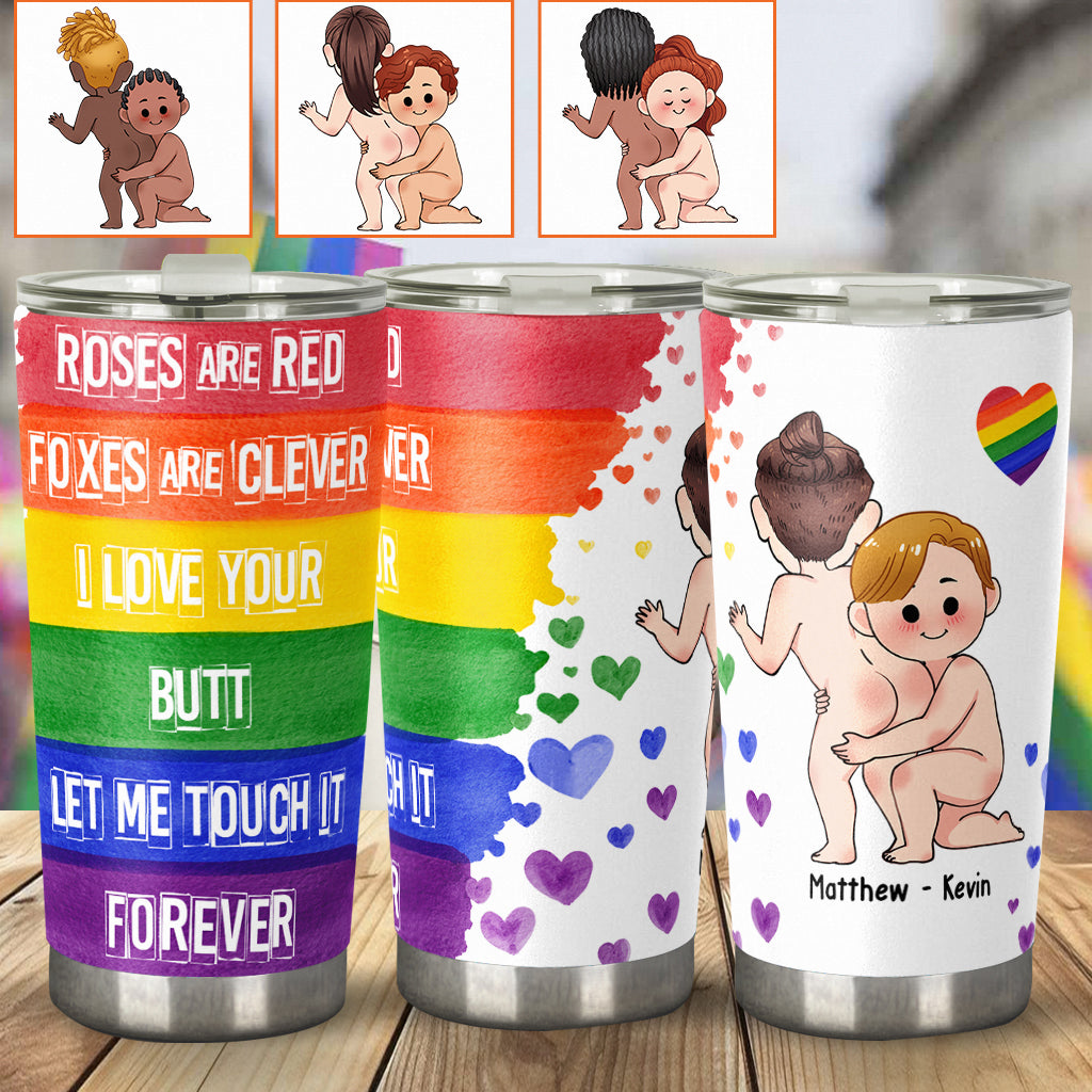 J'aime tes fesses - Gobelet personnalisé de soutien LGBT