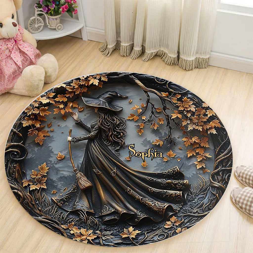 Beautiful Witch - Personalized Witch Round Rug