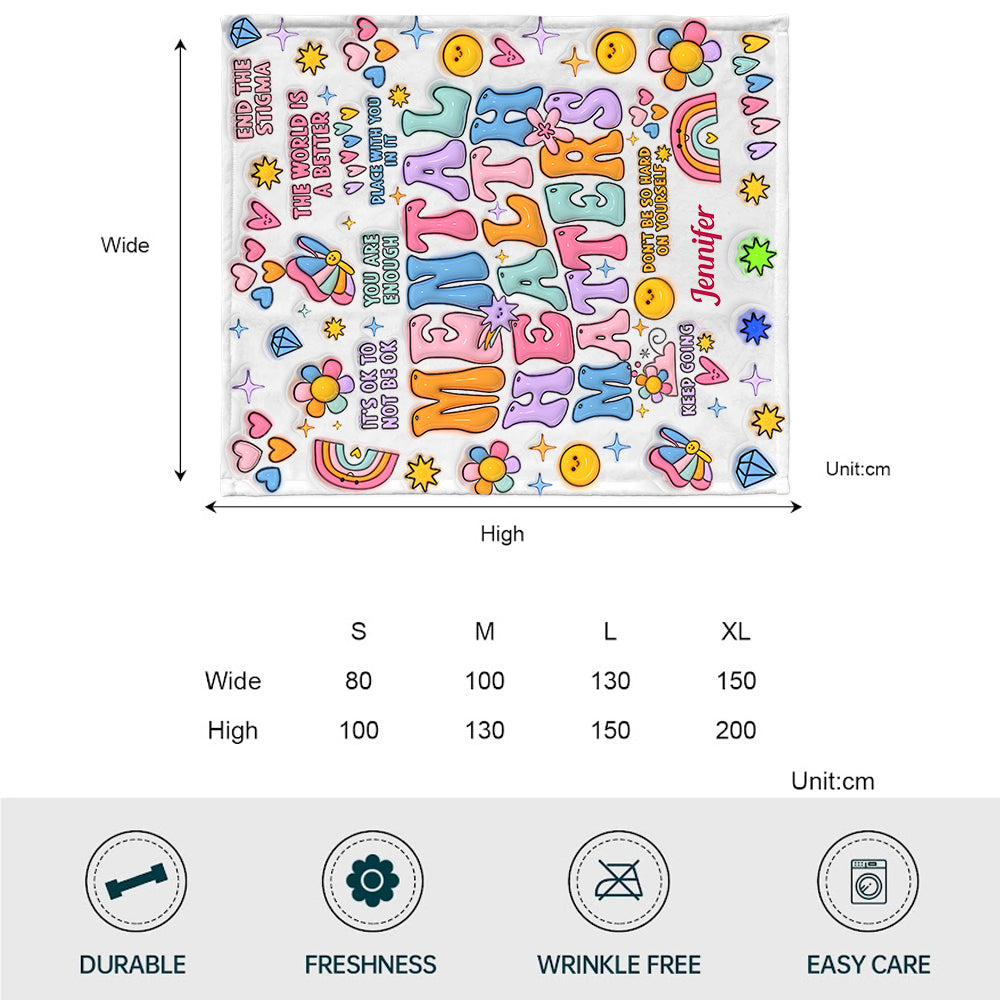 La santé mentale compte - Couverture de sensibilisation personnalisée à la santé mentale