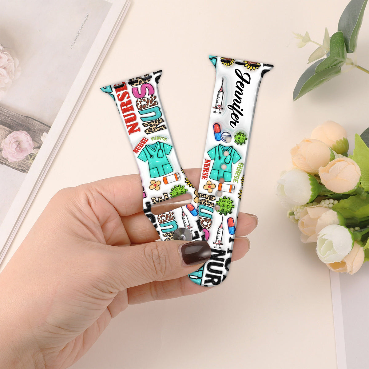 Nurse Life - Personalized Nurse Apple Watch Band
