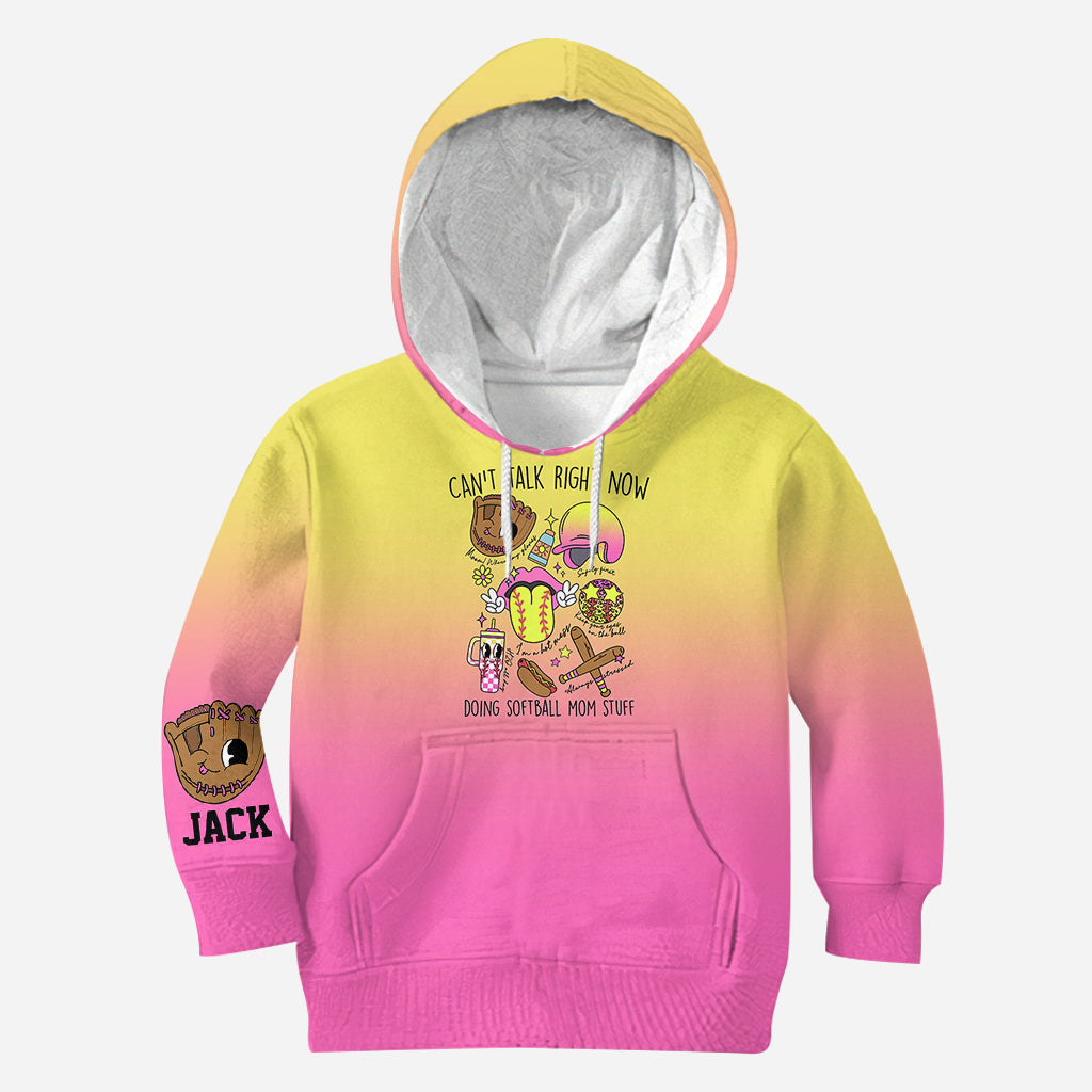 Articles pour mamans de joueuses de softball - T-shirt personnalisé intégral au style softball