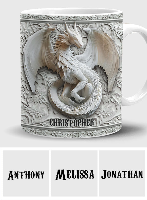 White Dragon - Personalized Dragon Mug