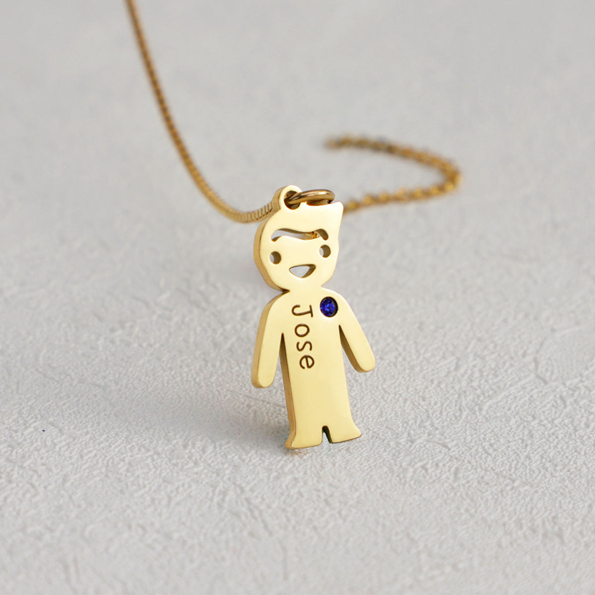Collier personnalisé avec breloques pour enfants et pierre de naissance - Collier maman personnalisé avec breloques pour enfants