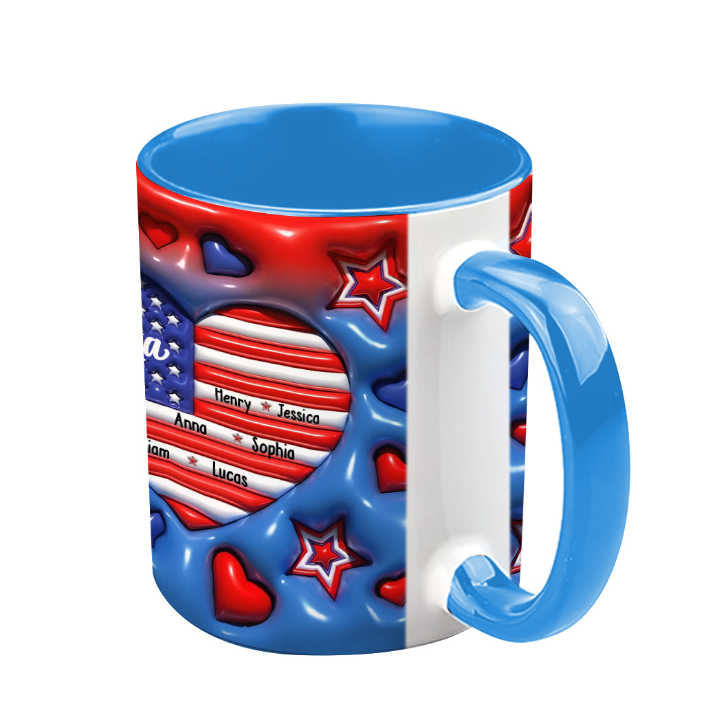 Grandma Nana Mom - Personalized Grandma Accent Mug