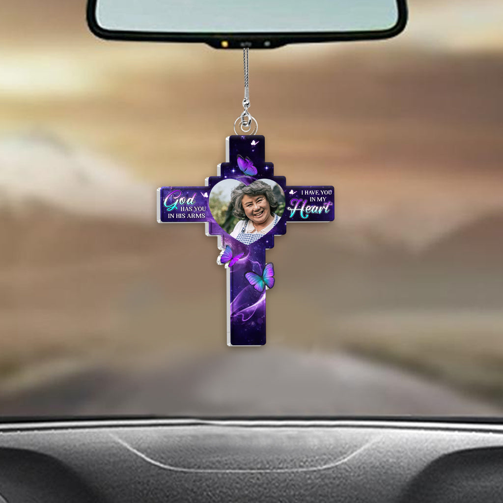 In Our Hearts Always - Personalized Memorial Car Ornament