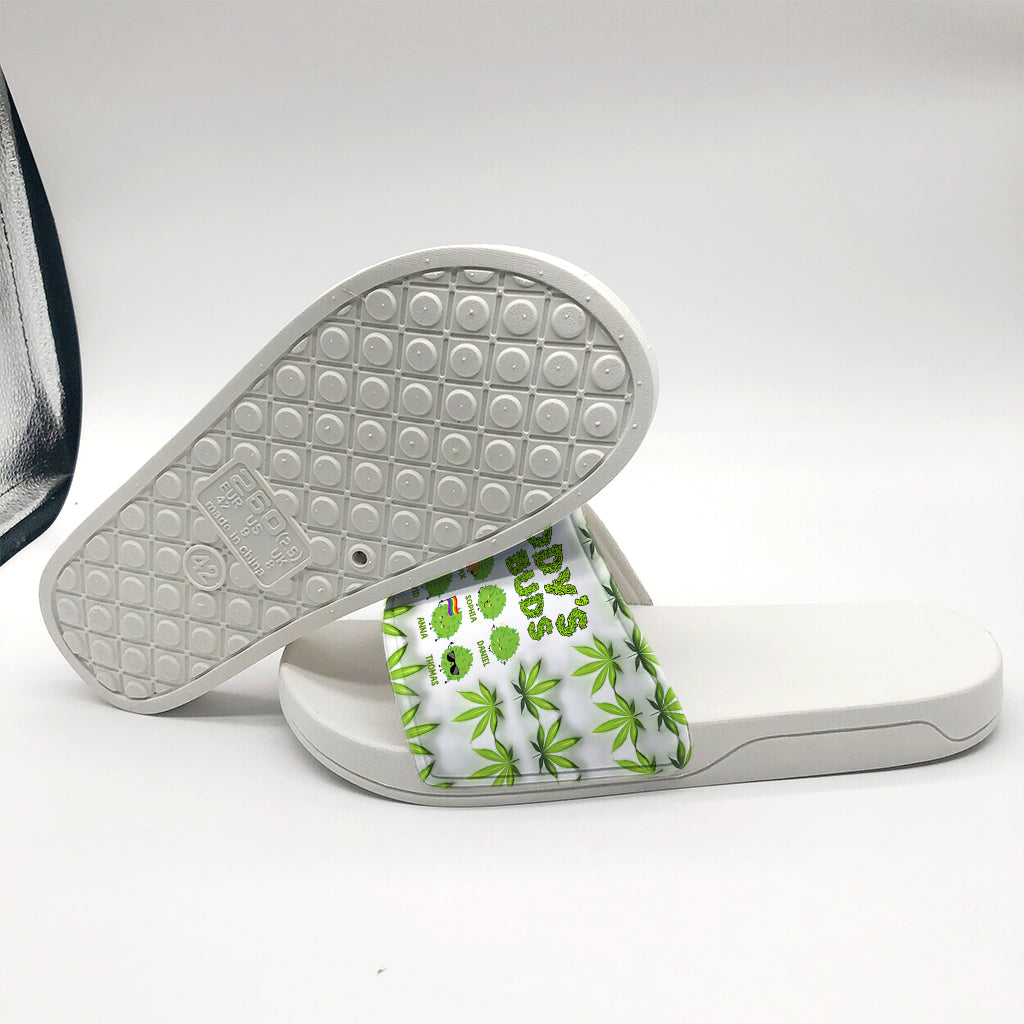 Daddy's Lil Buds Any Title - Personalized Weed Slide Sandals