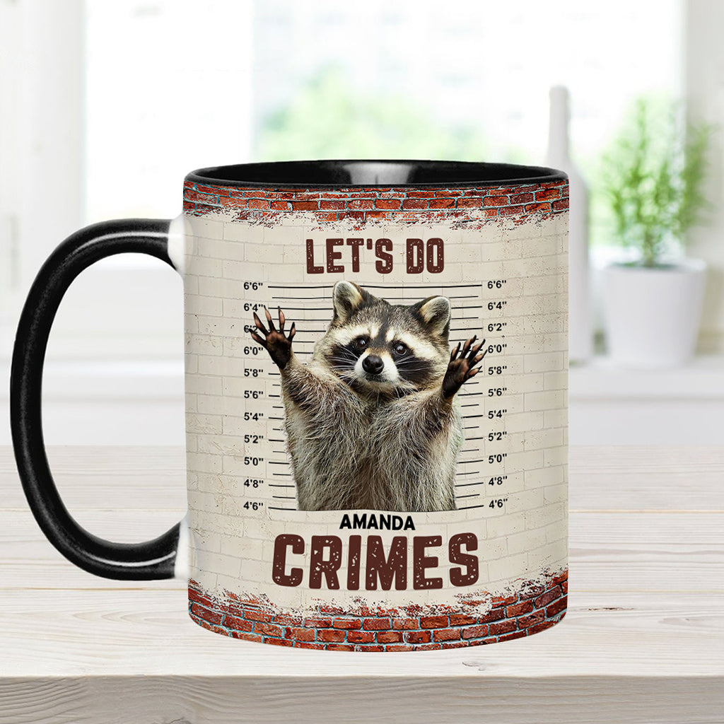 Faisons du crime ! – Mug personnalisé avec motif raton laveur