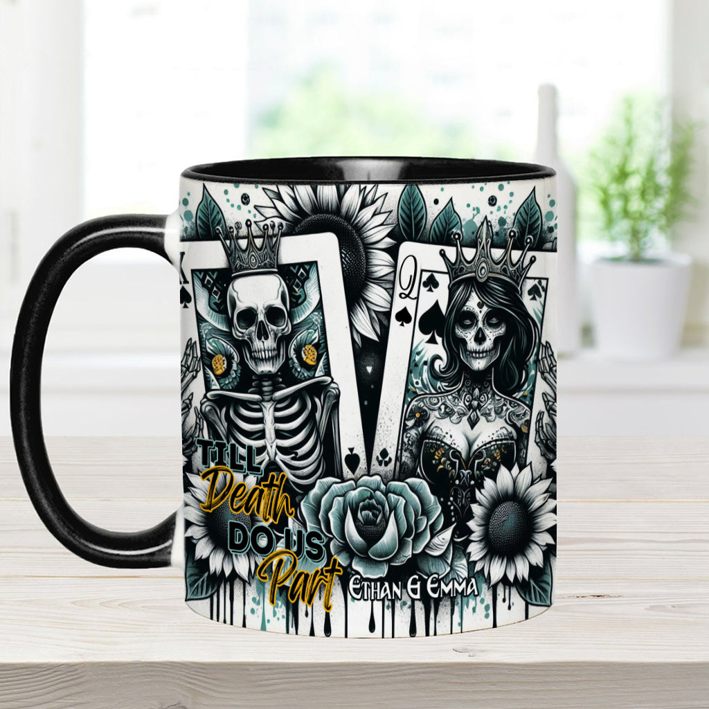 Jusqu'à ce que la mort nous sépare - Mug personnalisé à motif tête de mort