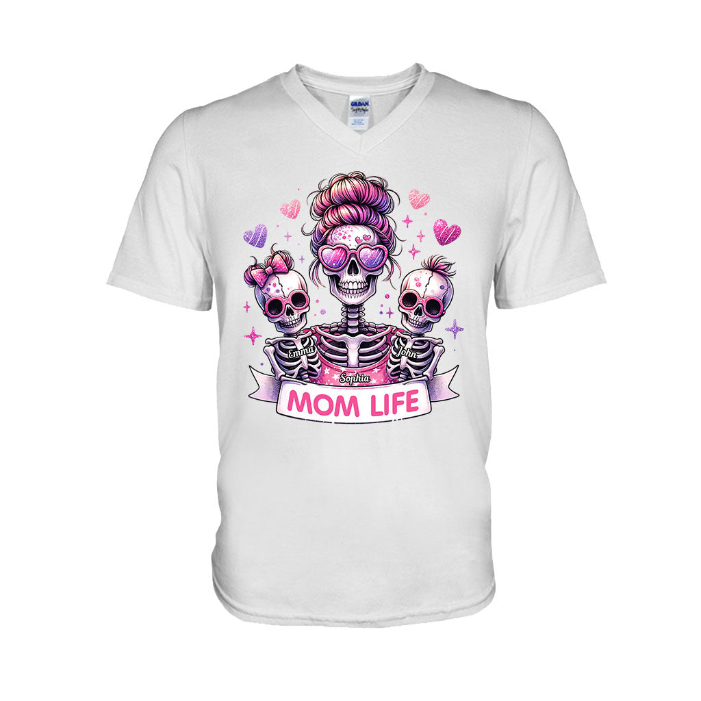 Vie de maman - T-shirt et sweat à capuche personnalisés avec tête de mort