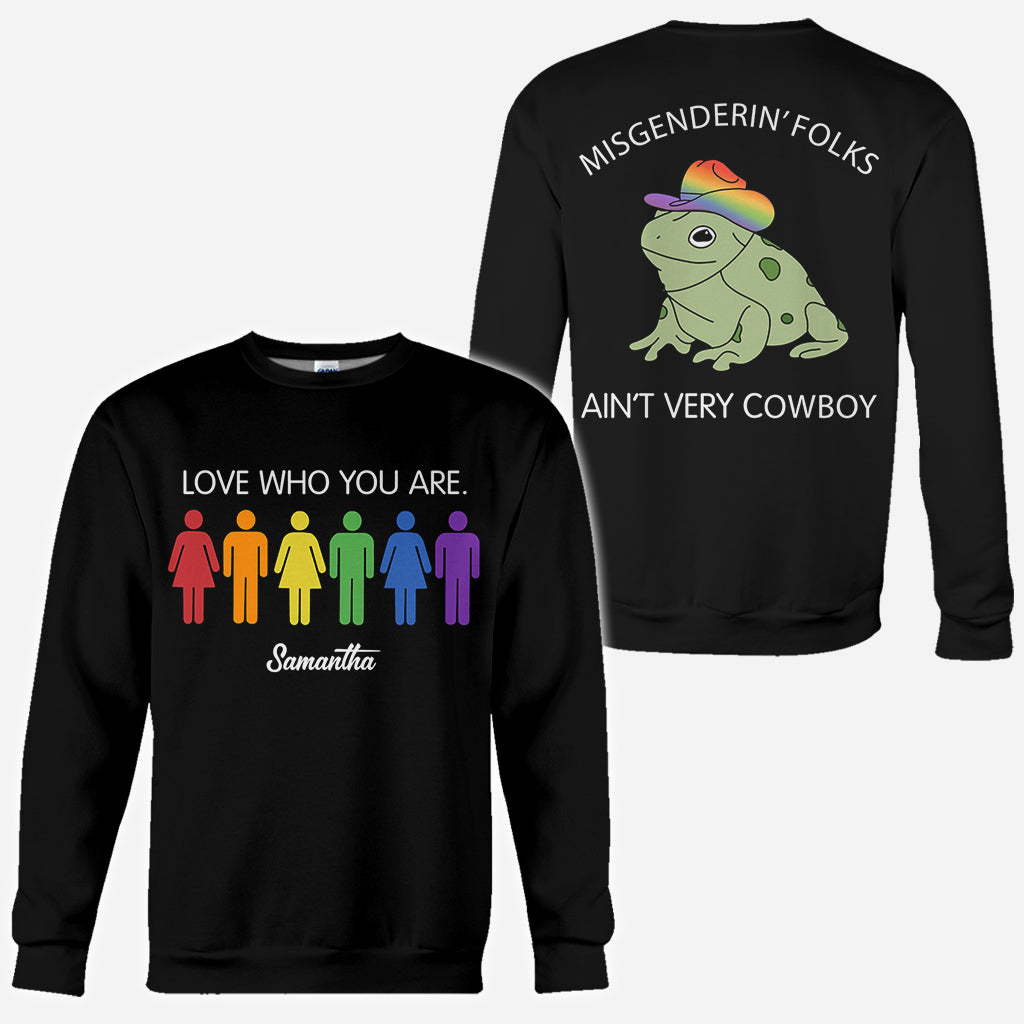 Misgendering Folks Aint Very Cowboy - Personalized LGBT Support All Over Shirt