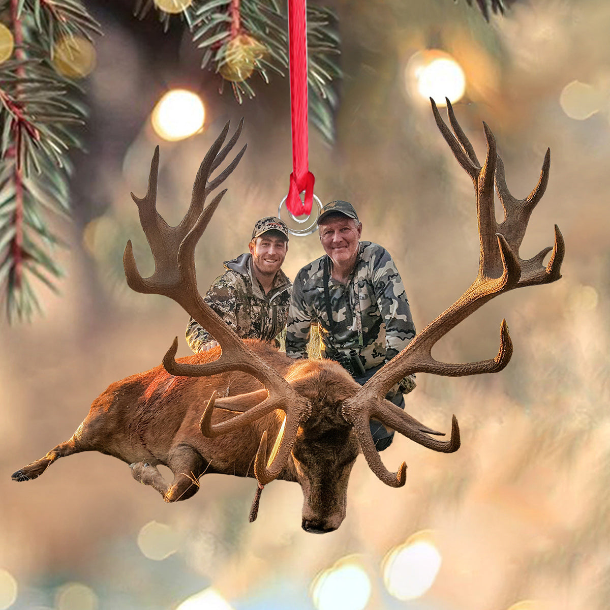 Hunting Lovers - Personalized Hunting Custom Shaped Ornament