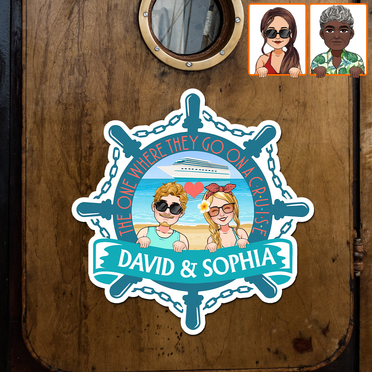 Celui où ils partent en croisière - Aimant de croisière personnalisé