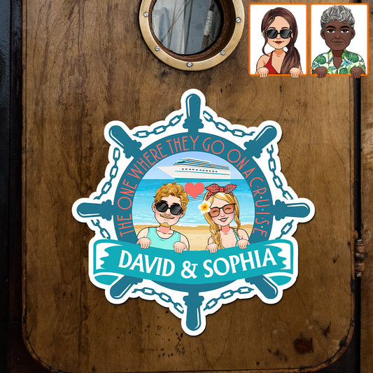 Celui où ils partent en croisière - Aimant de croisière personnalisé