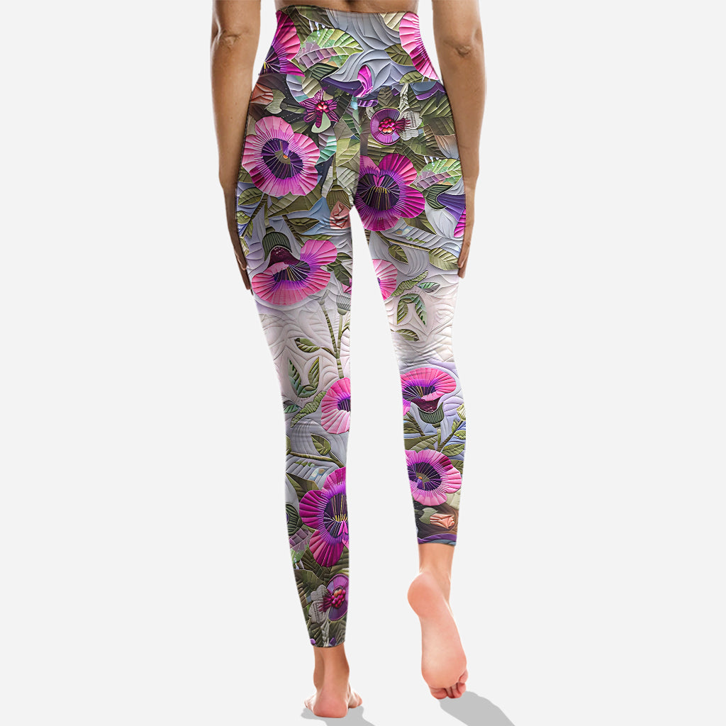 Magnifique colibri - Sweat à capuche et legging personnalisés colibri
