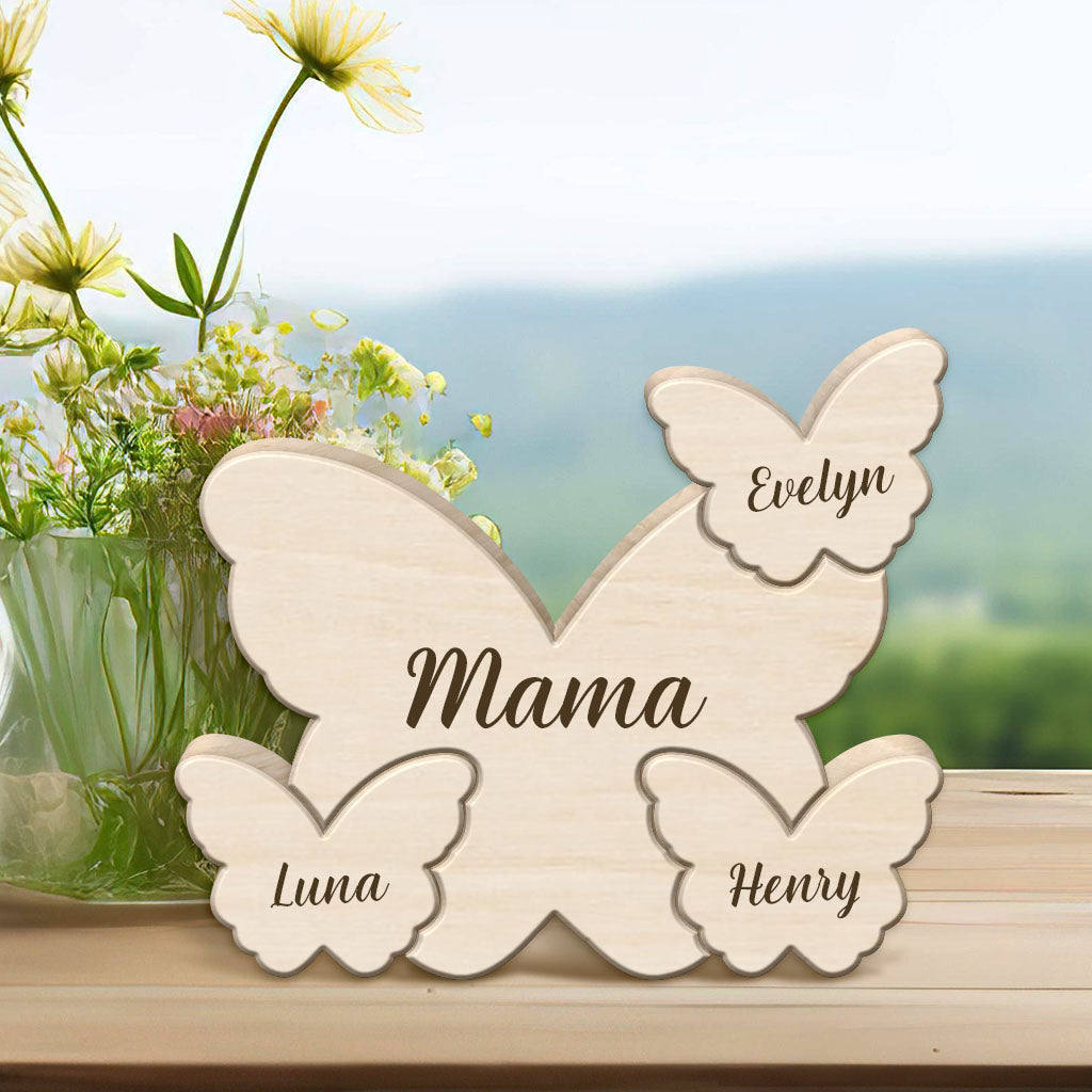 Puzzle papillon - Puzzle en bois personnalisé en forme de maman