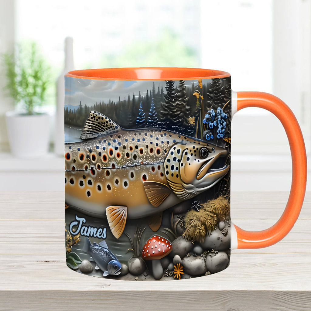 Love Fishing - Personalized Fishing Accent Mug