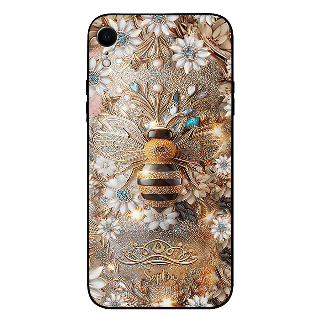 Coque de téléphone transparente personnalisée Queen Bee - Abeille