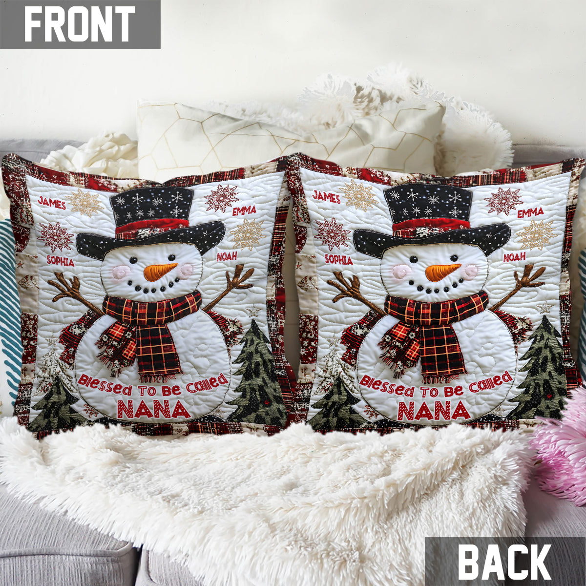 Coussin décoratif personnalisé Nana Grandma Gigi