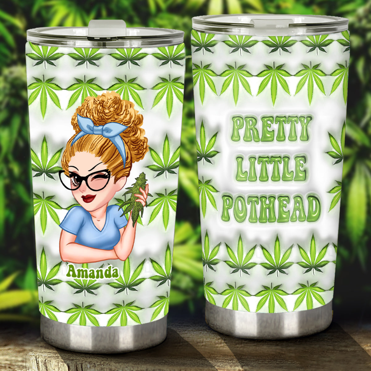Joli petit fumeur de cannabis - Gobelet à cannabis personnalisé