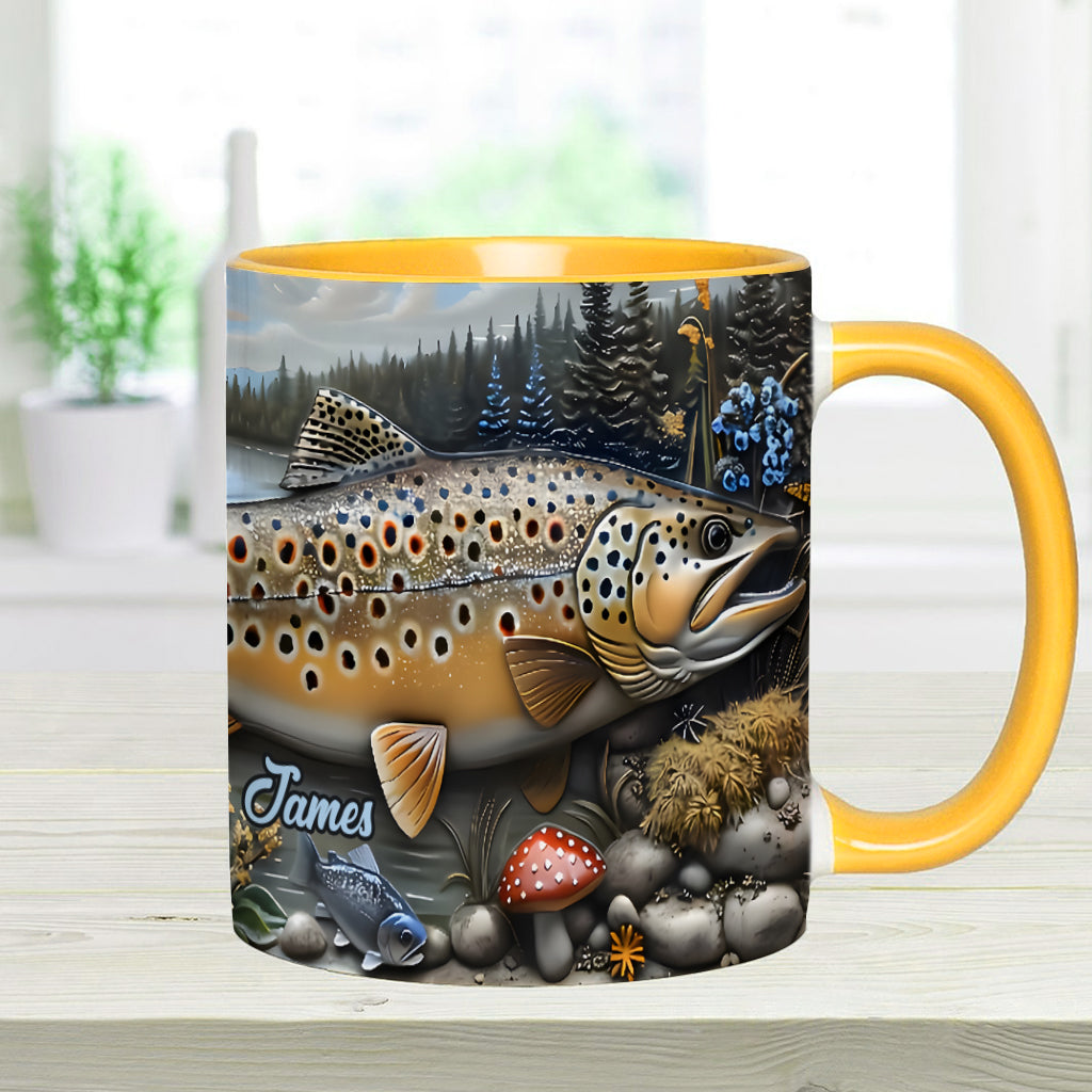 Love Fishing - Personalized Fishing Accent Mug
