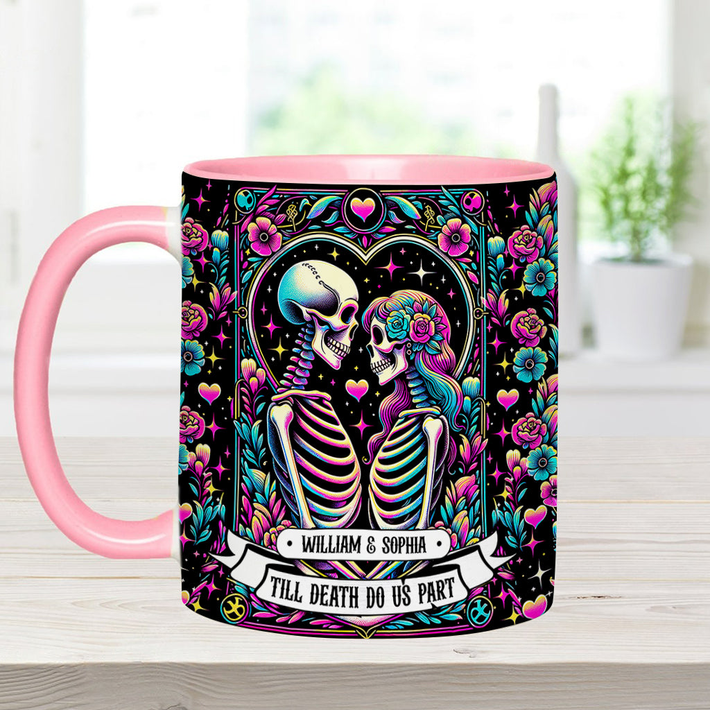 Jusqu'à ce que la mort nous sépare - Mug personnalisé à motif tête de mort