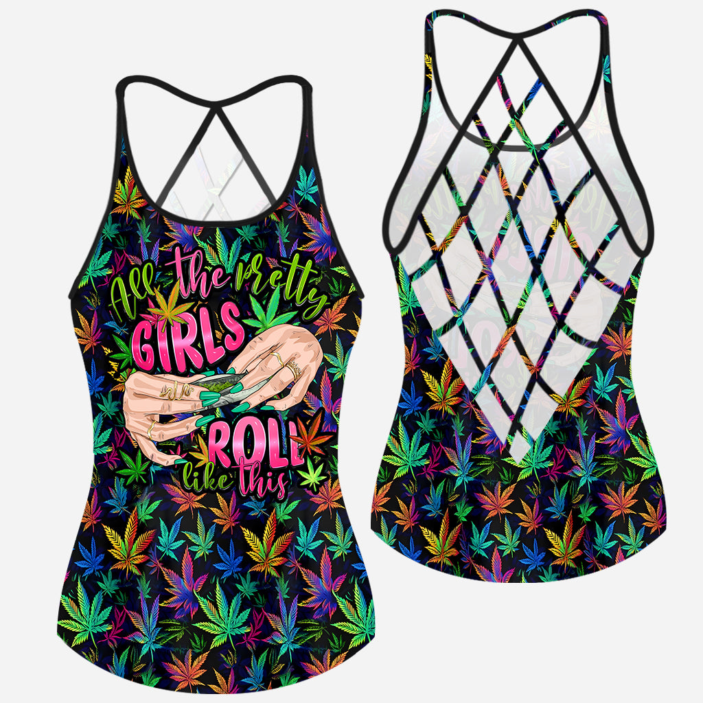 Pretty Girls Roll Like This - Débardeur Weed Cross personnalisé